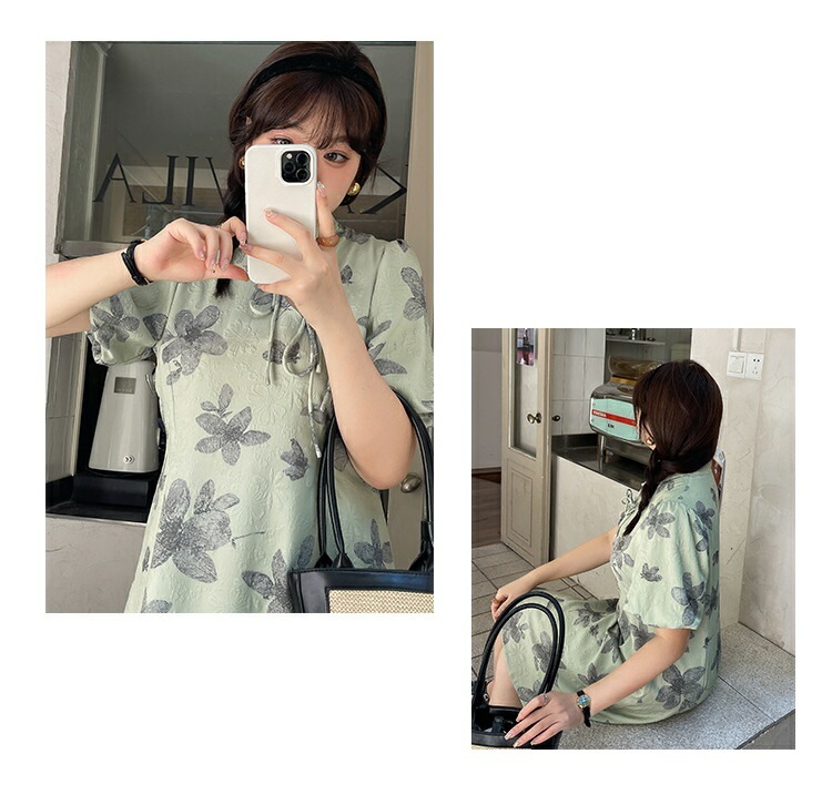 新商品登場2L～6L1色2タイプ写真色 膝丈 ロング丈 大きいサイズ ワンピース お嬢様 ワンピ クラシカル ロリータ ゴスロリ レトロ コスプレ制服 アイドル衣装ぽっちゃりさんのチャイナ風