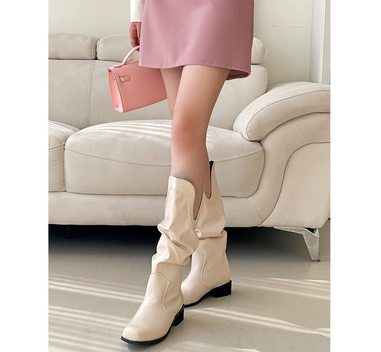 ミドルブーツ ルーズ ウエスタン スクエアトゥ レディース ローヒール 黒 茶 ブラック ブラウン アイボリー 歩きやすい カジュアル 靴 婦人靴 韓国 ミドルブーツ ルーズ ウエスタン スクエアトゥ レディース ローヒール 黒 茶 ブラック ブラウン アイボリー 歩きやすい カジュアル 靴 婦人靴 韓国