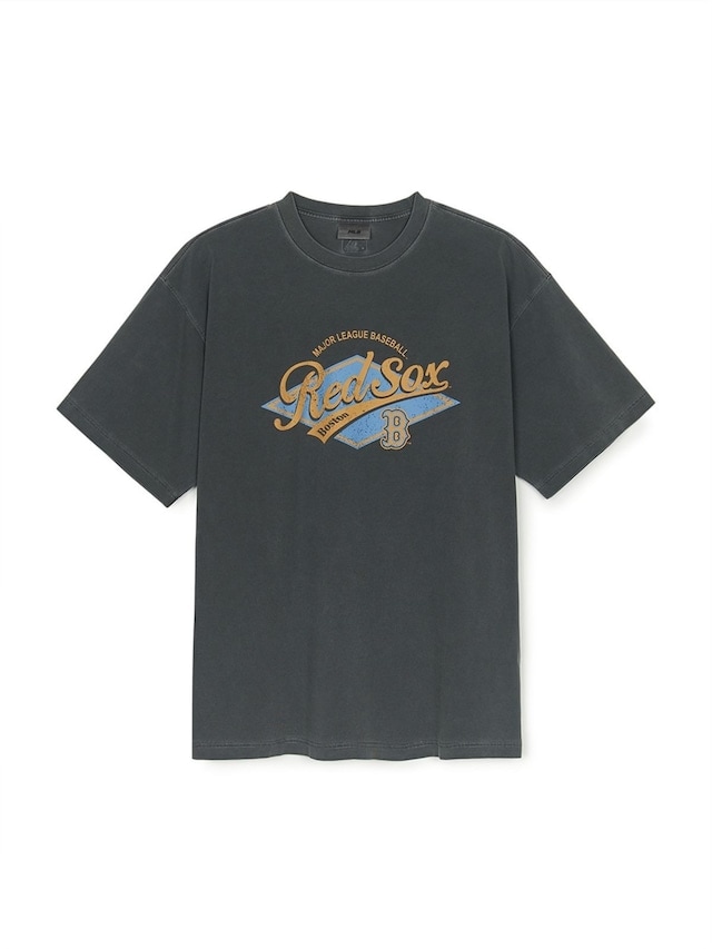 aespa カリナ 着用 韓国限定販売 男女共用 バーシティ ビンテージ ウォッシング グラフィック メガ オーバーフィット 半袖 Tシャツ LA [4カラー]