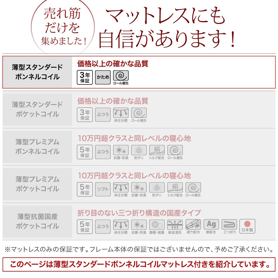 国産 頑丈 大容量 跳ね上げ収納ベッド [ベルグ] [薄型スタンダードボンネルコイルマットレス付き] 縦開き シングル 深さレギュラー [フレーム色]ダークブラウン [マットレス色]ホワイト