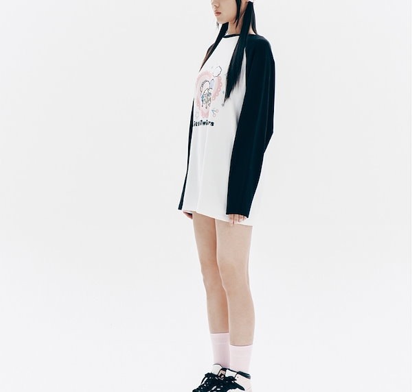 【YOUHEE】YOUHEE X LITTLE TWIN STAR HEART RAGLAN LONG SLEEVE Qoo10] YOUHEE 【YOUHEE X LITTLE TWI