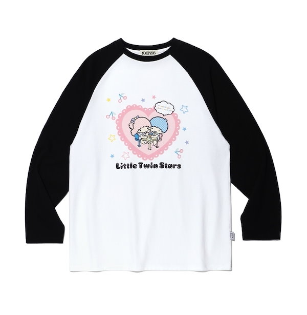 【YOUHEE】YOUHEE X LITTLE TWIN STAR HEART RAGLAN LONG SLEEVE Qoo10] YOUHEE 【YOUHEE X LITTLE TWI