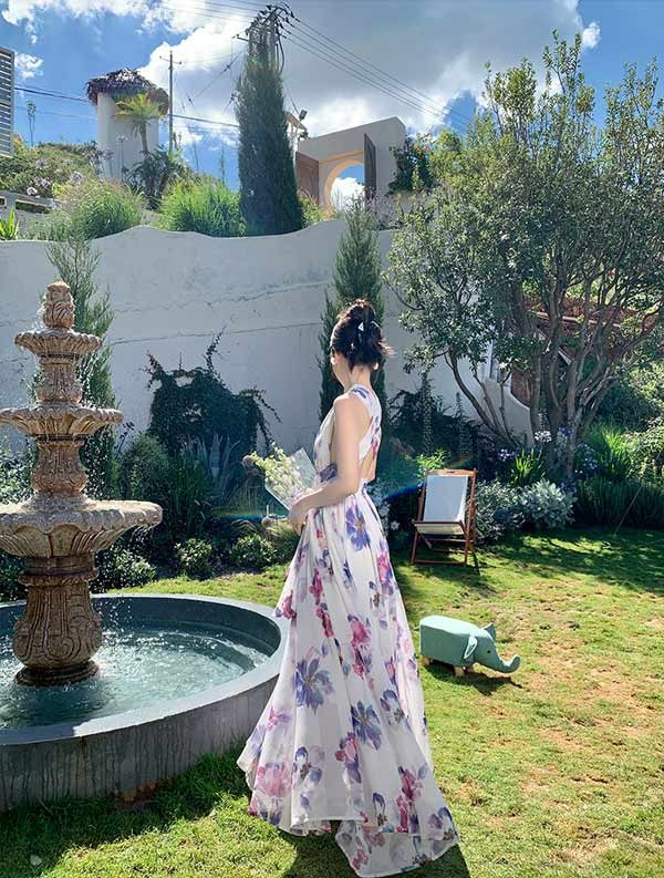 ワンピース 袖なし 花柄 夏ワンピ 可愛い ゆったり ロング丈 Vネック 着痩せ ハイウエスト 上品 セクシー 夏ワンピース 夏 リゾートワンピ 旅行 海 海辺 バカンス デート お出かけ S M L ワンピース 袖なし 花柄 夏ワンピ 可愛い ゆったり ロング丈 Vネック 着痩せ ハイウエスト 上品 セクシー 夏ワンピース 夏 リゾートワンピ 旅行 海 海辺 バカンス デート お出かけ S M L