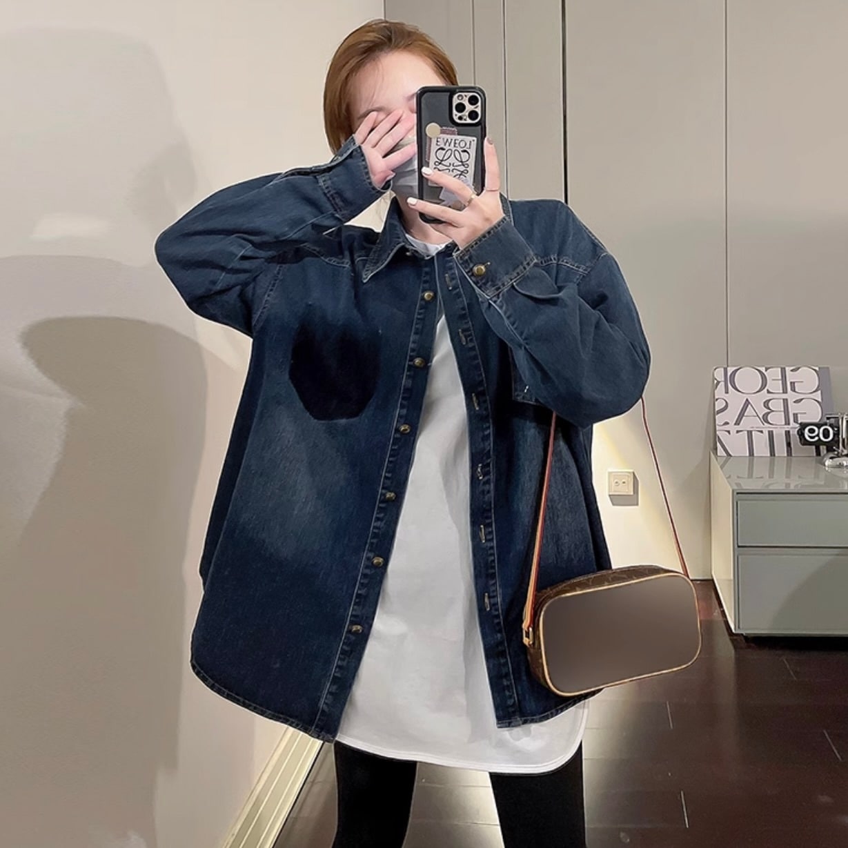 トップス シャツ 袖あり 長袖 萌袖 襟付き 前開き デニム ブルーデニム かわいい 大人可愛い きれいめ シンプル カジュアル 大人 上品 おしゃれ レトロ 大人女子 トップス シャツ 袖あり 長袖 萌袖 襟付き 前開き デニム ブルー