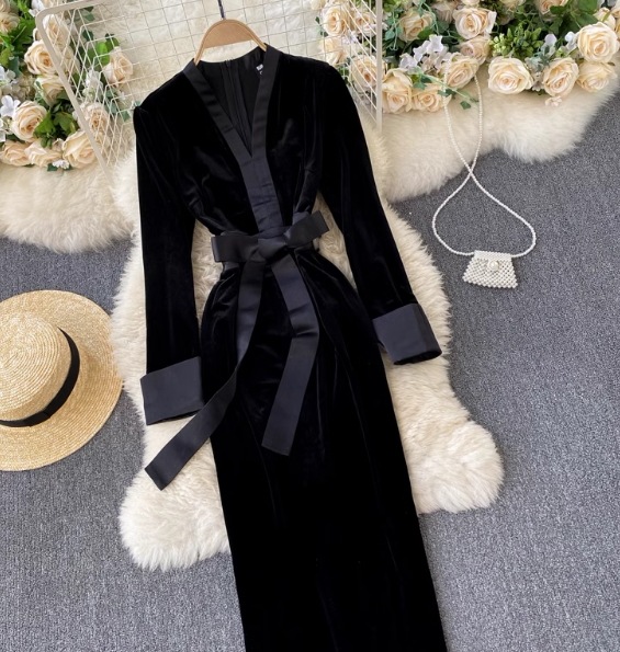 レディース ワンピース ロング マキシ 長袖 Vネック 切り替え ベルト ウエストマーク ウエストリボン スリット バックスリット ベロア かわいい きれいめ 上品 おしゃれ レトロ エスニック レディース ワンピース ロング マキシ 長袖 Vネック 切り替え ベルト ウエストマーク ウエストリボン スリット バックスリット ベロア かわいい きれいめ 上品 おしゃれ レトロ エスニック