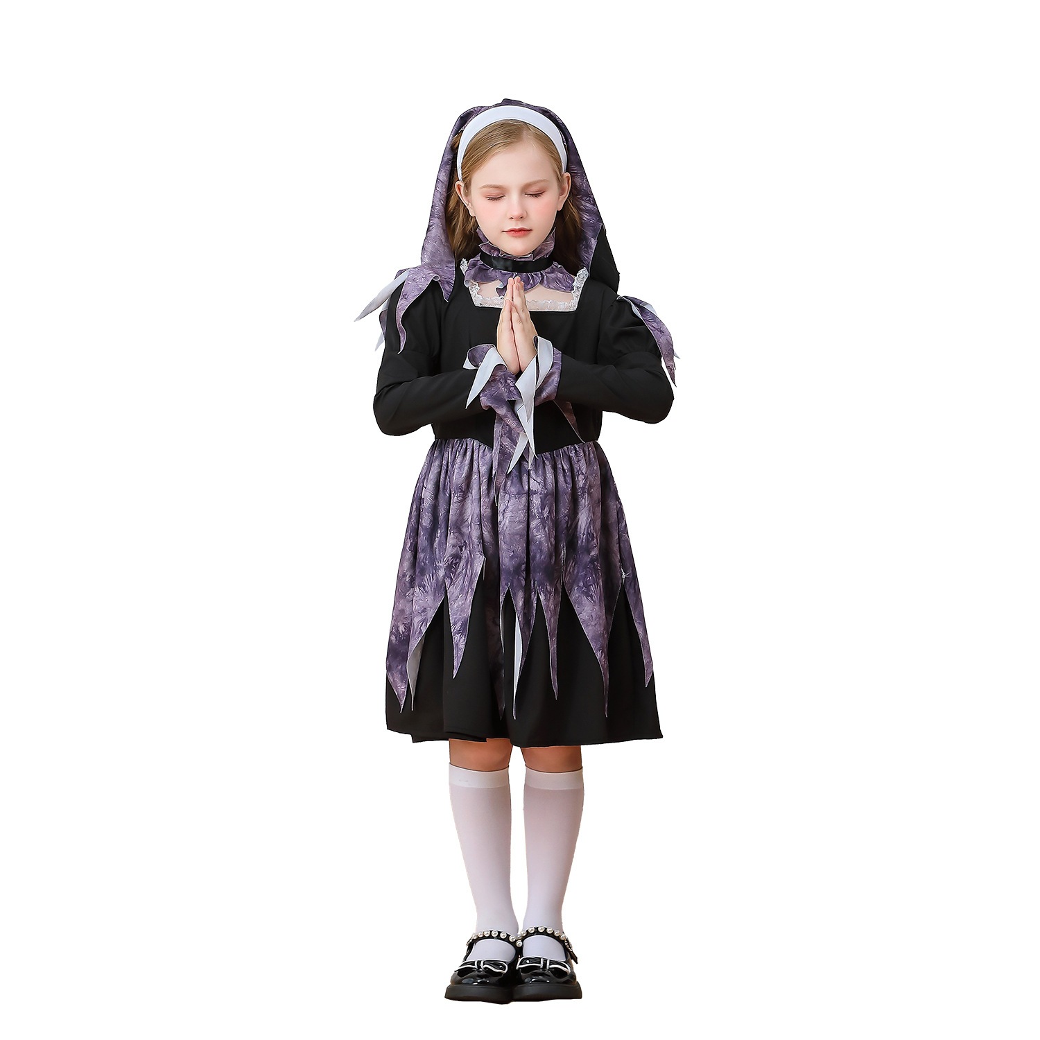 2025 ハロウィン 子供用 コスチューム 修道女 コスチューム カーニバル 女の子 ドレス 司祭 十字架 マリア スカート 2025 ハロウィン 子供用 コスチューム 修道女 コスチューム カーニバル 女の子 ドレス 司祭 十字架 マリア スカート