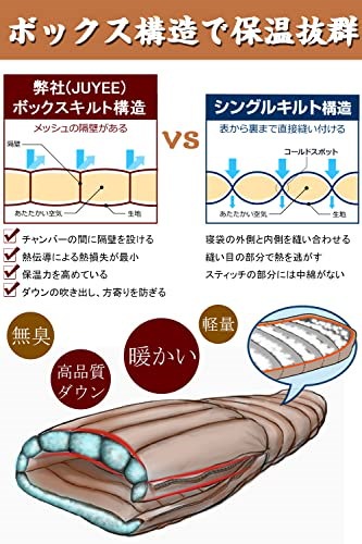 Amazon.co.jp: JUYEE 寝袋 冬用 ダウン シュラフ 冬 最低温度-25