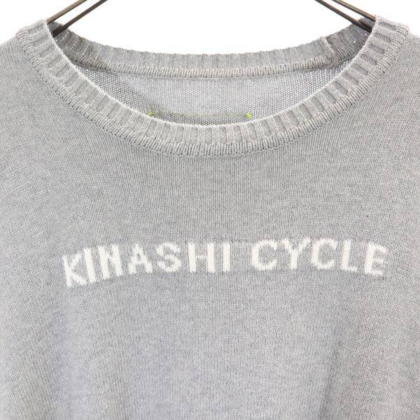 木梨サイクル 長袖 コットン ニット L グレー系 KINASHI CYCLE セーター ロゴ メンズ 木梨サイクル 長袖 コットン ニット L グレー系 KINASHI CYCLE セーター ロゴ メンズ