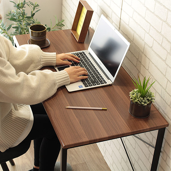 ワークデスク シンプルデスク スチールフレーム blanc 幅90cm ブラウン デスク パソコンデスク 作業台 テーブル 90センチ 机 つくえ 勉強机 PCデスク パソコン机 木製 木目 ワークデスク シンプルデスク スチールフレーム blanc 幅90cm ブラウン デスク パソコンデスク 作業台 テーブル 90センチ 机 つくえ 勉強机 PCデスク パソコン机 木製 木目