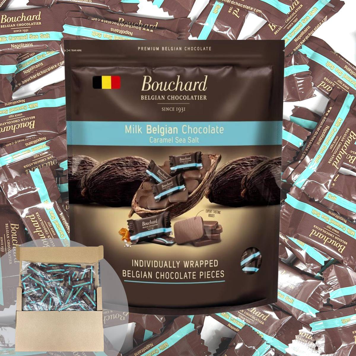 Qoo10] Bouchard ミルクチョコレート 塩キャラメル チョコ