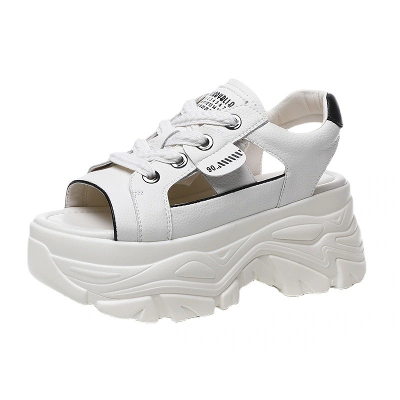 母の日【レトロ】ピープトゥサンダル レディース 8cm厚底 メッシュ 紐結び 2025夏 脚長見え 柔らか トレンド 母の日【レトロ】ピープトゥサンダル レディース 8cm厚底 メッシュ 紐結び 2025夏 脚長見え 柔らか トレンド