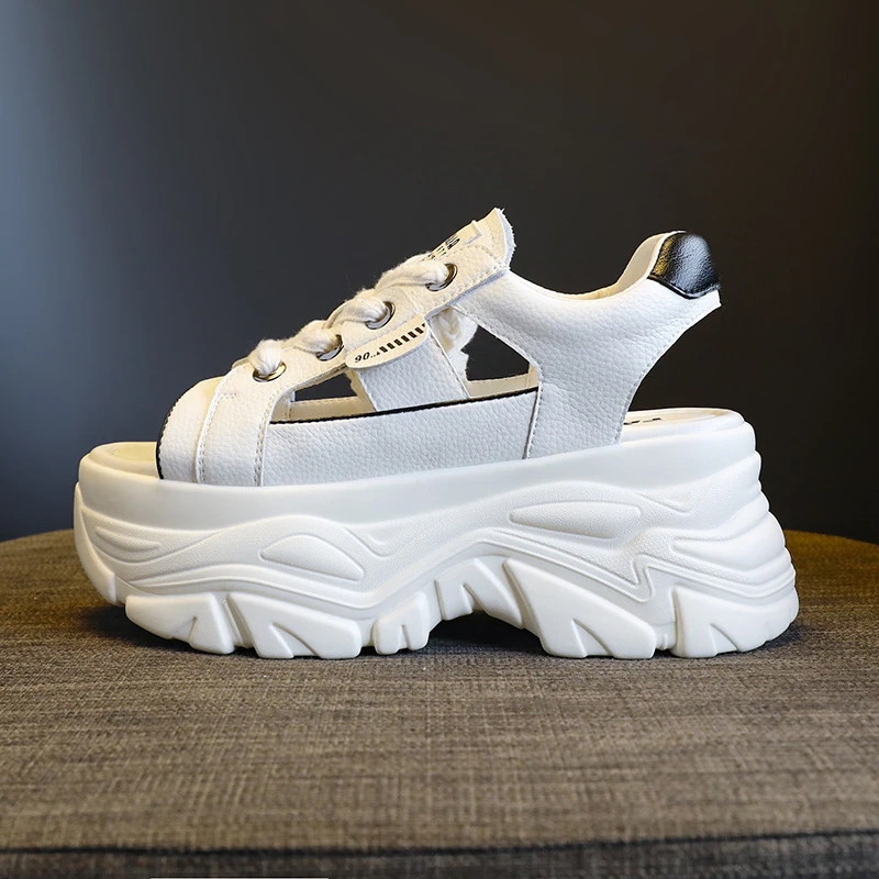 母の日【レトロ】ピープトゥサンダル レディース 8cm厚底 メッシュ 紐結び 2025夏 脚長見え 柔らか トレンド 母の日【レトロ】ピープトゥサンダル レディース 8cm厚底 メッシュ 紐結び 2025夏 脚長見え 柔らか トレンド