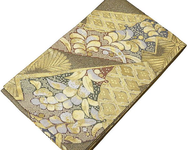 袋帯　松柄　正絹 Qoo10] 袋帯 正絹 松藤匹田模様 良品 リサイク