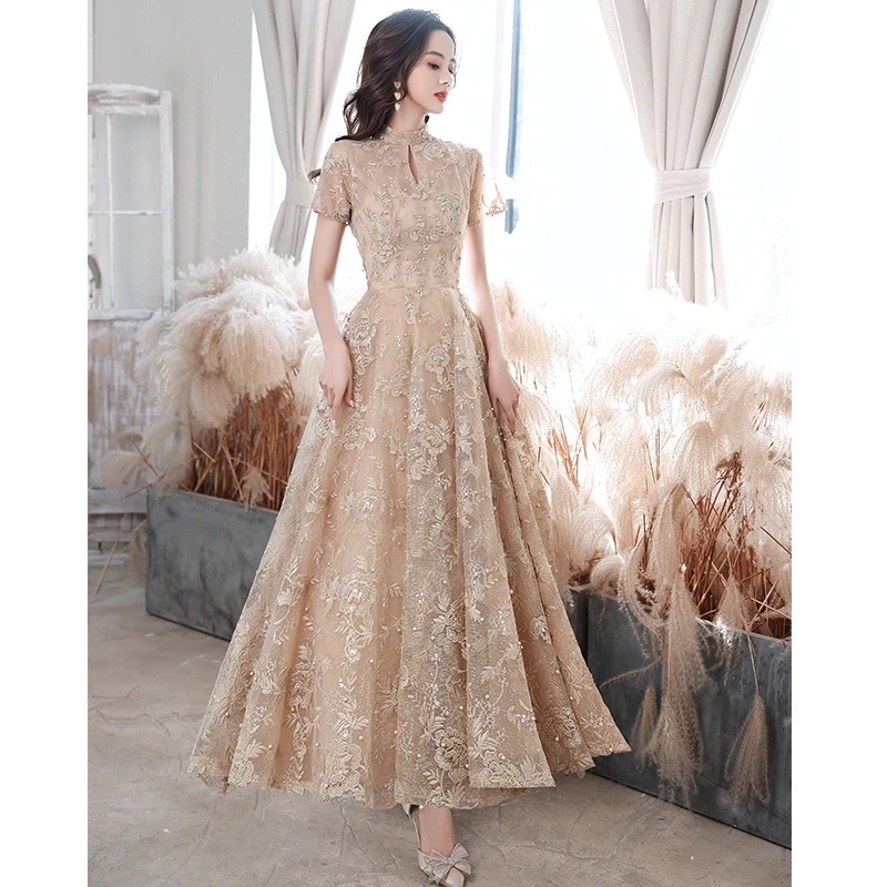 パーティードレスシャンパン・ドレス次総会の作ドレス