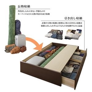 組立設置サービス 頑丈ボックス収納 ベッド セミシングル （フレームのみ） アイボリー 日本製 引き出し2杯付き