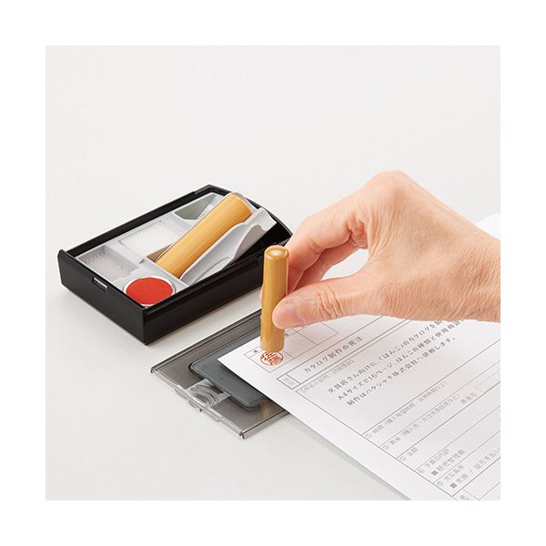 (まとめ) シヤチハタ シクオス デュオ ブラックCPM-A1／H 1個 (×10セット)