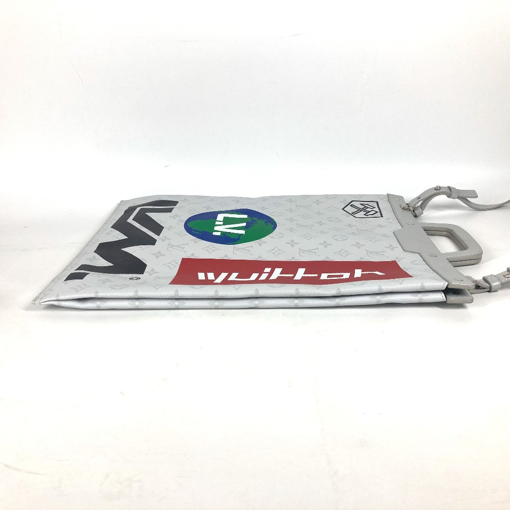 トートバッグ M44627 フラットヴェルティカルトート モノグラムホワイト 2WAYバッグ ショルダーバッグ 斜め掛け ハンドバッグ モノグラムキャンバス ホワイト