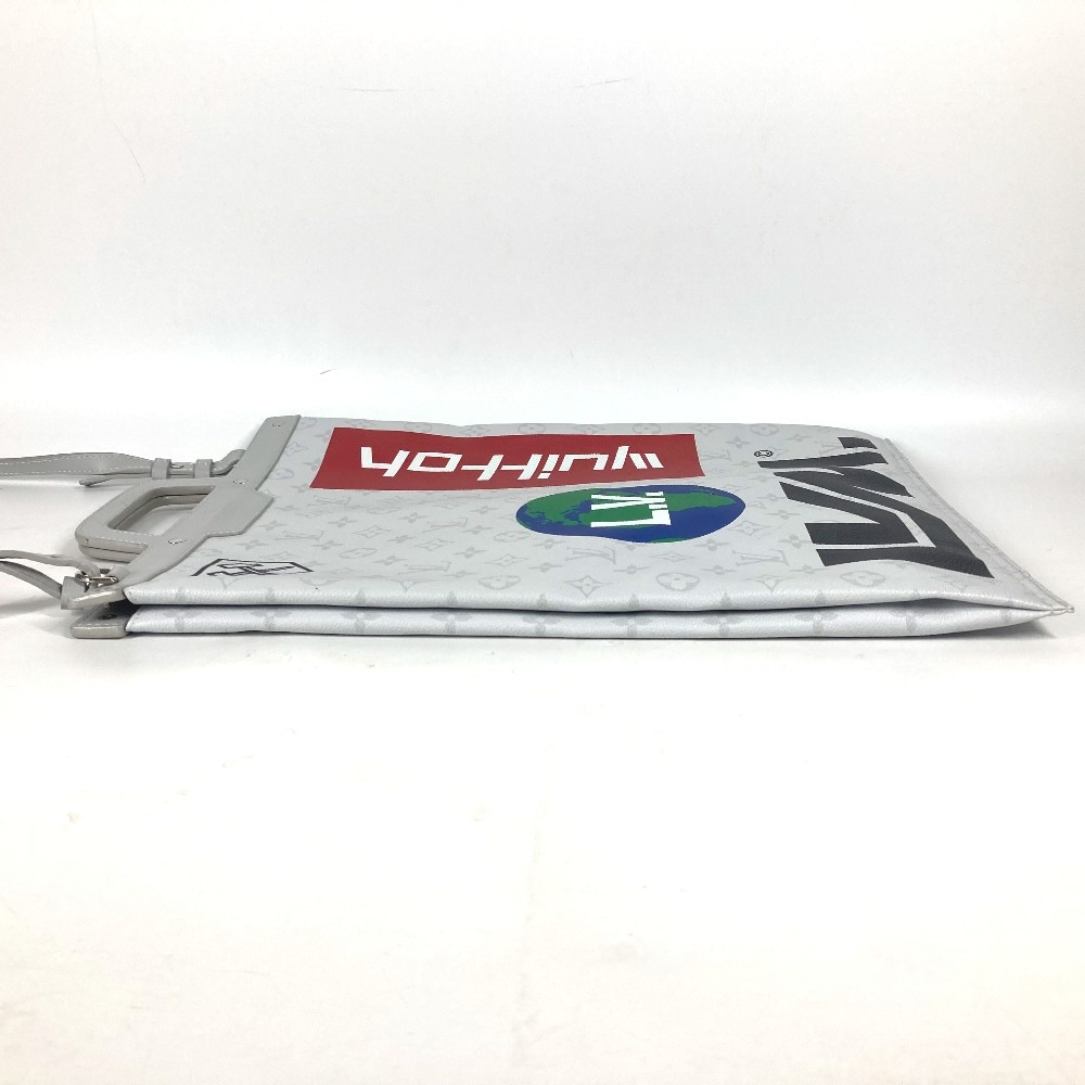 トートバッグ M44627 フラットヴェルティカルトート モノグラムホワイト 2WAYバッグ ショルダーバッグ 斜め掛け ハンドバッグ モノグラムキャンバス ホワイト