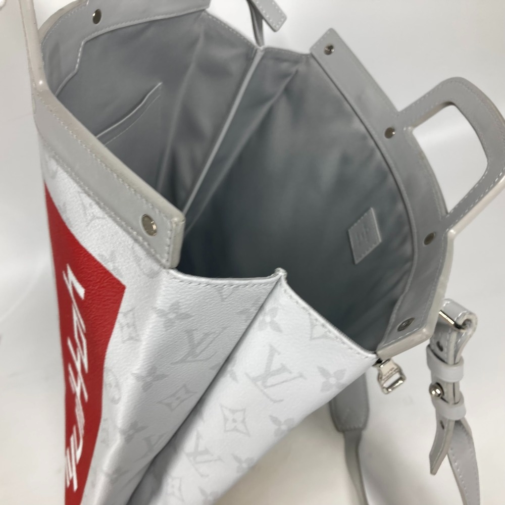 トートバッグ M44627 フラットヴェルティカルトート モノグラムホワイト 2WAYバッグ ショルダーバッグ 斜め掛け ハンドバッグ モノグラムキャンバス ホワイト