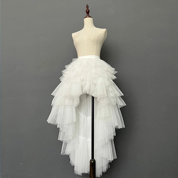 フィッシュテール スカート チュチュスカート 大人 チュールドレス ふんわり 前短後長 ロング丈 セクシー 舞台 ステージ衣装 燕尾 スカート ロック パンク ジャズ ダンス スカート コスプレ 演奏