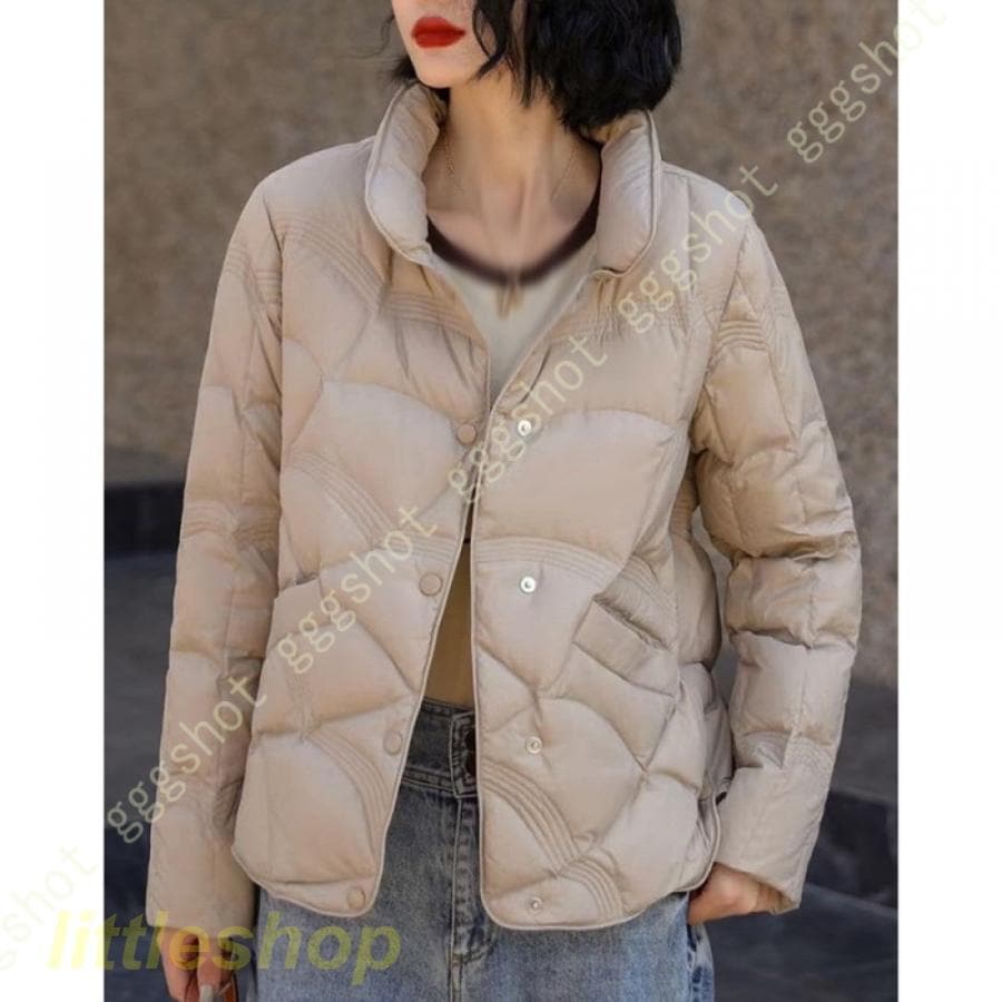 ダウンジャケット アウター レディース 中綿ジャケット コート ショート丈 ダウンジャケット スナップボタン 厚手 暖かい 防寒 中綿コート カジュアル 無地