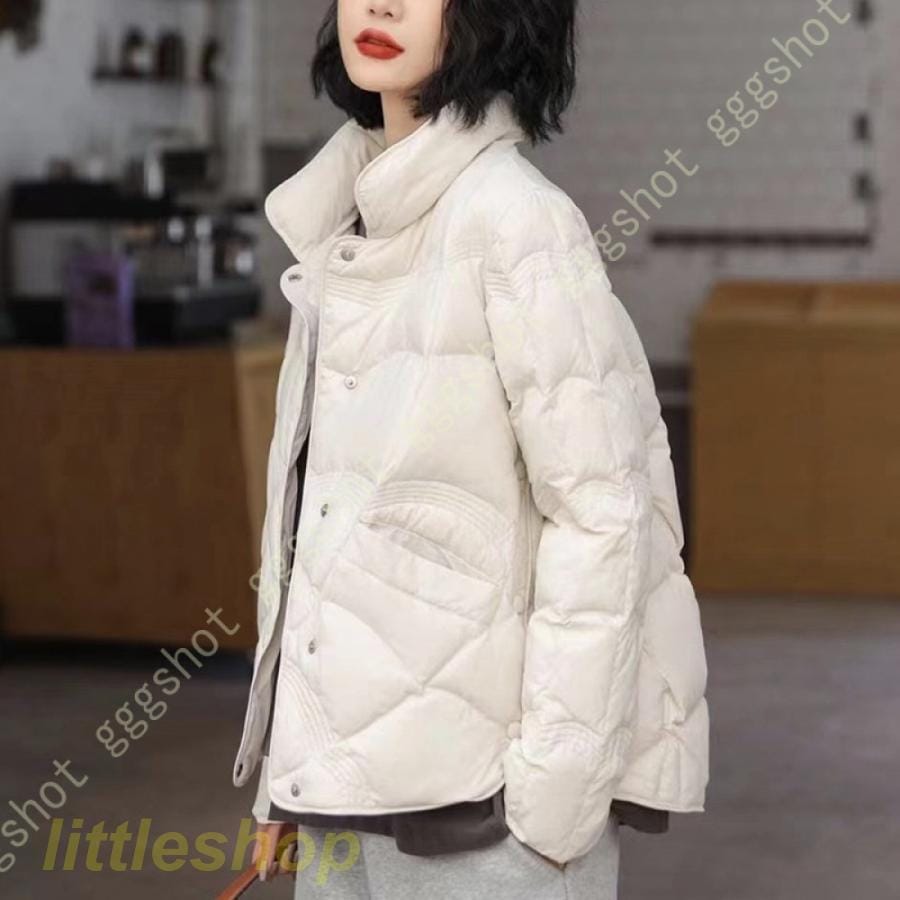 ダウンジャケット アウター レディース 中綿ジャケット コート ショート丈 ダウンジャケット スナップボタン 厚手 暖かい 防寒 中綿コート カジュアル 無地