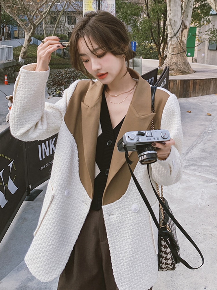 可愛いスーツアウターレディース韓国ファッション春服ジャケット