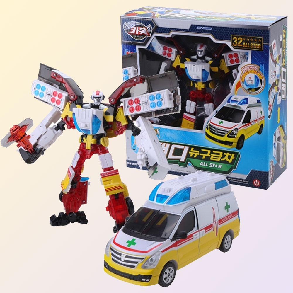 ハローカーボットニューダンディ救急車オールスター車変身ロボットアンビレンスおもちゃ