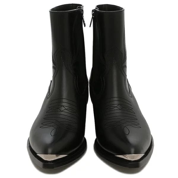 ブーツ レオン ジップドブーツ メタルトゥ ブラック メンズ 359354505C 38NO