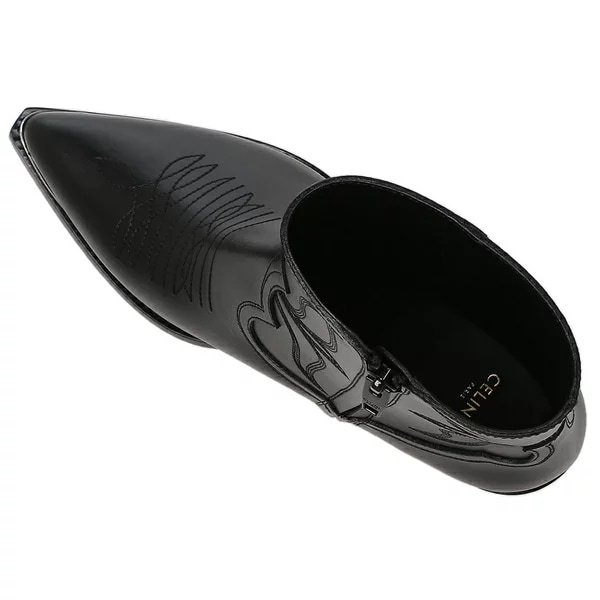 ブーツ レオン ジップドブーツ メタルトゥ ブラック メンズ 359354505C 38NO