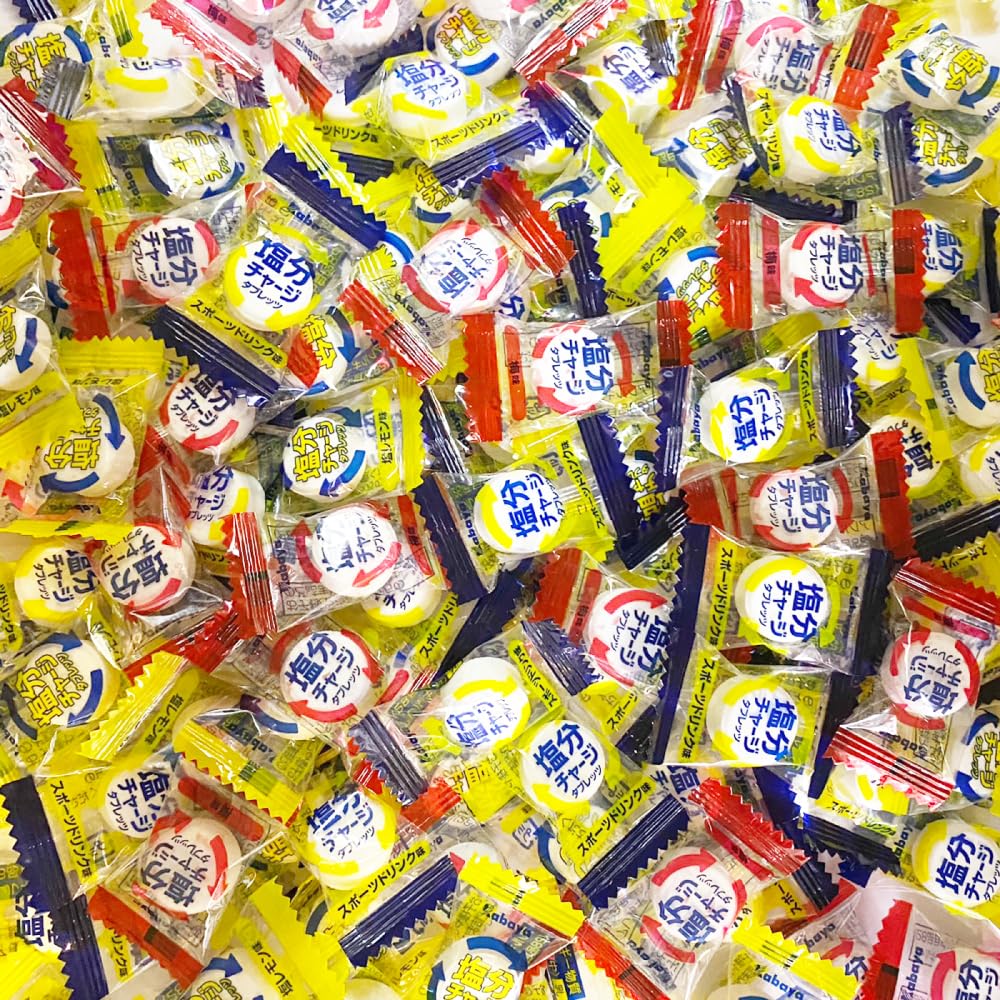 カバヤ 塩分チャージタブレッツ 3種 1kg（標準333粒）ビッグシェアパック (スポーツドリンク味 塩レモン味 梅味) 個包装 大容量 業務用 大袋 塩分補給 塩タブレット 塩分タブレット 塩飴 ク