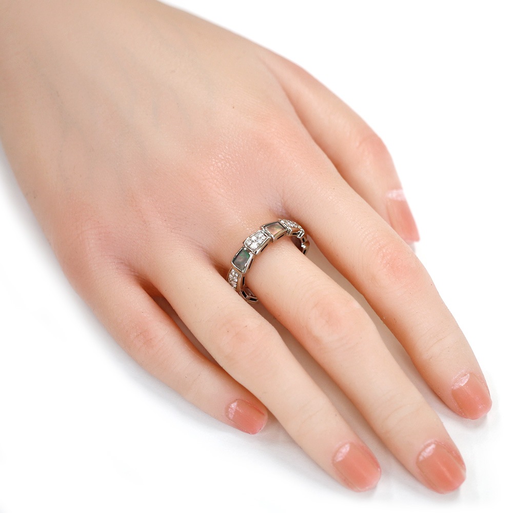 ブルガリ セルペンティ ヴァイパー リング 指輪 19号 18金 K18ホワイトゴールド ダイヤモンド BVLGARI 中古 美品 ブルガリ セルペンティ ヴァイパー リング 指輪 19号 18金 K18ホワイトゴールド ダイヤモンド BVLGARI 中古 美品