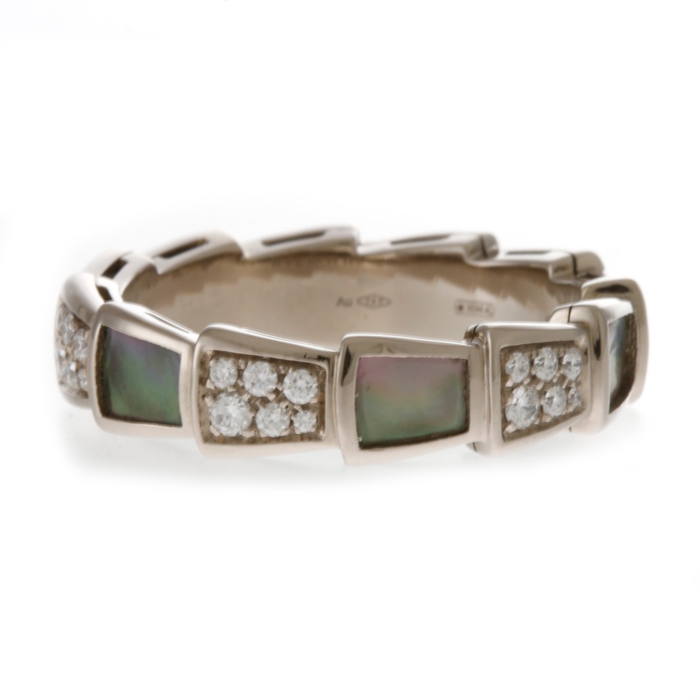 ブルガリ セルペンティ ヴァイパー リング 指輪 19号 18金 K18ホワイトゴールド ダイヤモンド BVLGARI 中古 美品 ブルガリ セルペンティ ヴァイパー リング 指輪 19号 18金 K18ホワイトゴールド ダイヤモンド BVLGARI 中古 美品