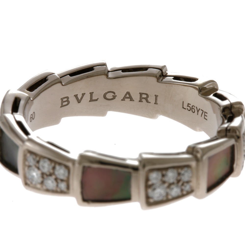 ブルガリ セルペンティ ヴァイパー リング 指輪 19号 18金 K18ホワイトゴールド ダイヤモンド BVLGARI 中古 美品 ブルガリ セルペンティ ヴァイパー リング 指輪 19号 18金 K18ホワイトゴールド ダイヤモンド BVLGARI 中古 美品