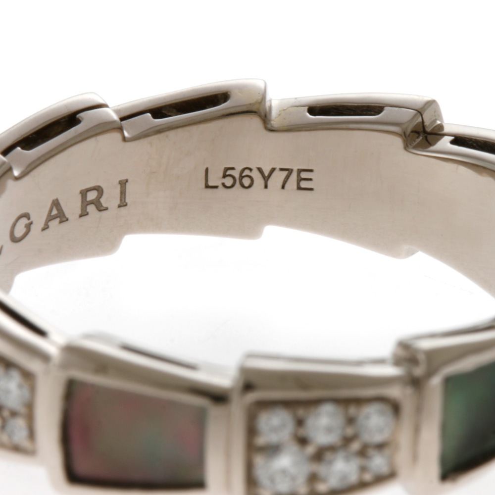 ブルガリ セルペンティ ヴァイパー リング 指輪 19号 18金 K18ホワイトゴールド ダイヤモンド BVLGARI 中古 美品 ブルガリ セルペンティ ヴァイパー リング 指輪 19号 18金 K18ホワイトゴールド ダイヤモンド BVLGARI 中古 美品