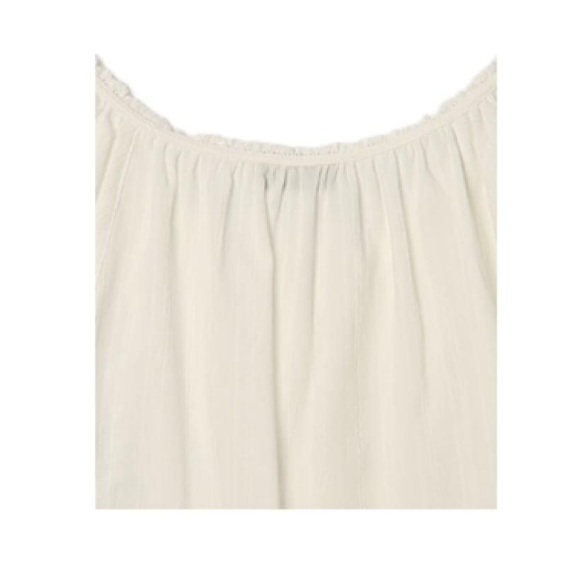 ダンスト女性用ツーウェイシャーリングブラウスオフホワイト_UDBL4B223OW