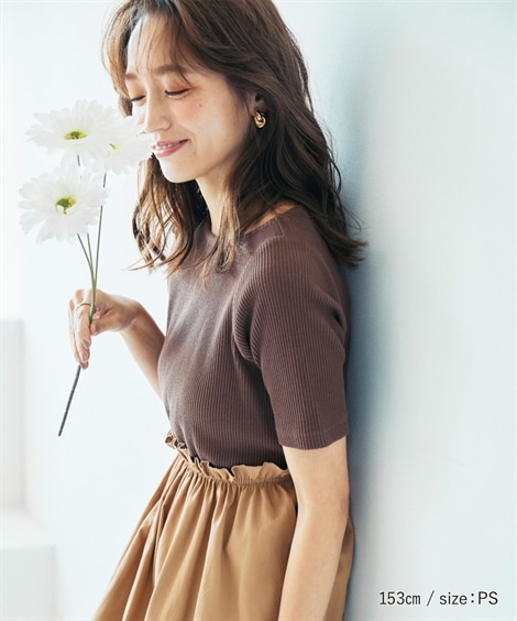 ロングマキシ丈/半袖 小さいサイズ　ドッキングフレアワンピース　低身長さん小柄女性