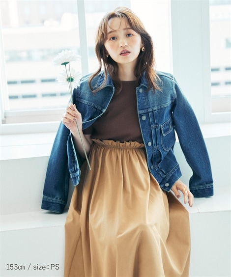 ロングマキシ丈/半袖 小さいサイズ　ドッキングフレアワンピース　低身長さん小柄女性