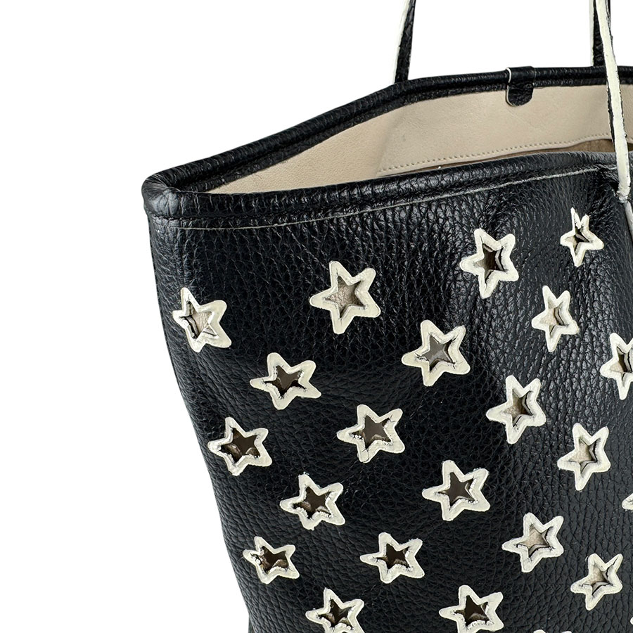 ジミーチュウ JIMMY CHOO ショルダーバッグ トートバッグ レザー ブラック×ホワイト レディース z6263 ジミーチュウ JIMMY CHOO ショルダーバッグ トートバッグ レザー ブラック×ホワイト レディース z6263