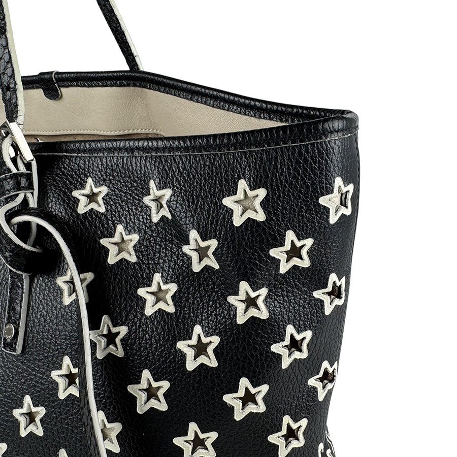 ジミーチュウ JIMMY CHOO ショルダーバッグ トートバッグ レザー ブラック×ホワイト レディース z6263 ジミーチュウ JIMMY CHOO ショルダーバッグ トートバッグ レザー ブラック×ホワイト レディース z6263