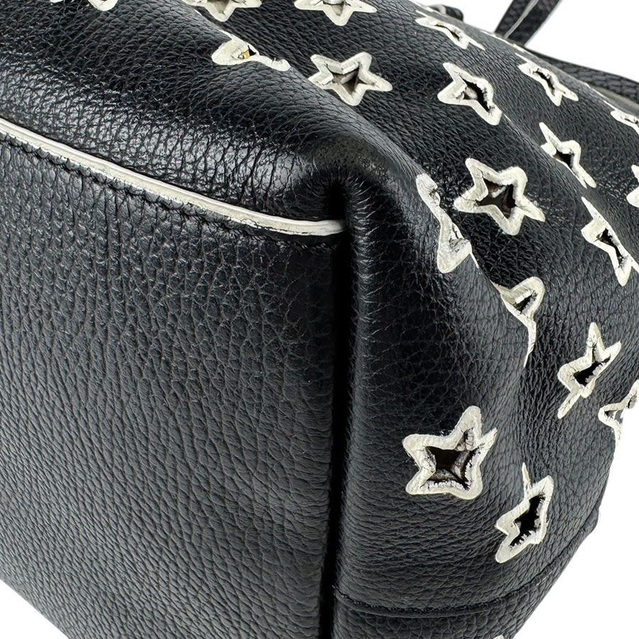 ジミーチュウ JIMMY CHOO ショルダーバッグ トートバッグ レザー ブラック×ホワイト レディース z6263 ジミーチュウ JIMMY CHOO ショルダーバッグ トートバッグ レザー ブラック×ホワイト レディース z6263