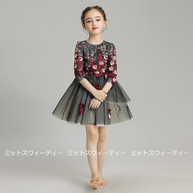子供 ドレス ピアノ発表会 子供ドレス ワンピース 衣装 花柄刺繍 リボン 結婚式 コンクール ブラ 子供 ドレス ピアノ発表会 子供ドレス ワンピース 衣装 花柄刺繍 リボン 結婚式 コンクール ブラ