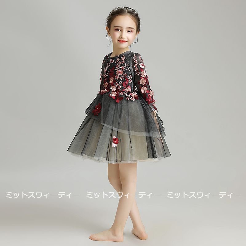 子供 ドレス ピアノ発表会 子供ドレス ワンピース 衣装 花柄刺繍 リボン 結婚式 コンクール ブラ 子供 ドレス ピアノ発表会 子供ドレス ワンピース 衣装 花柄刺繍 リボン 結婚式 コンクール ブラ