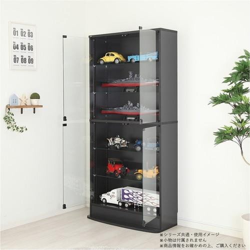連結型コレクションラック ユニール 幅83.3x奥行29cm ハイタイプ ブラウン SCR-8329LHB_2