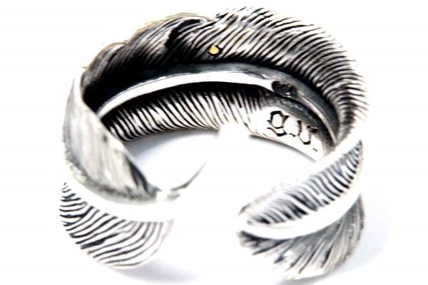 インディアンジュエリー リング イーグルフェザー 鷲 羽 ホースシュー 馬蹄 ゴールド シルバー925 メンズ インディアンジュエリー リング イーグルフェザー 鷲 羽 ホースシュー 馬蹄 ゴールド シルバー925 メンズ