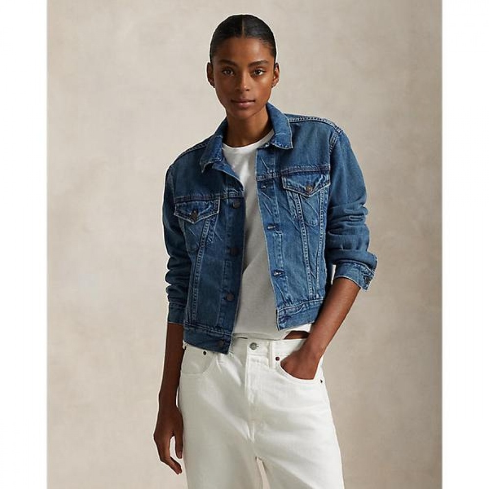 ポロラルフローレンレディースデニムトラッカージャケット (WMPOOTWNDK20025400)