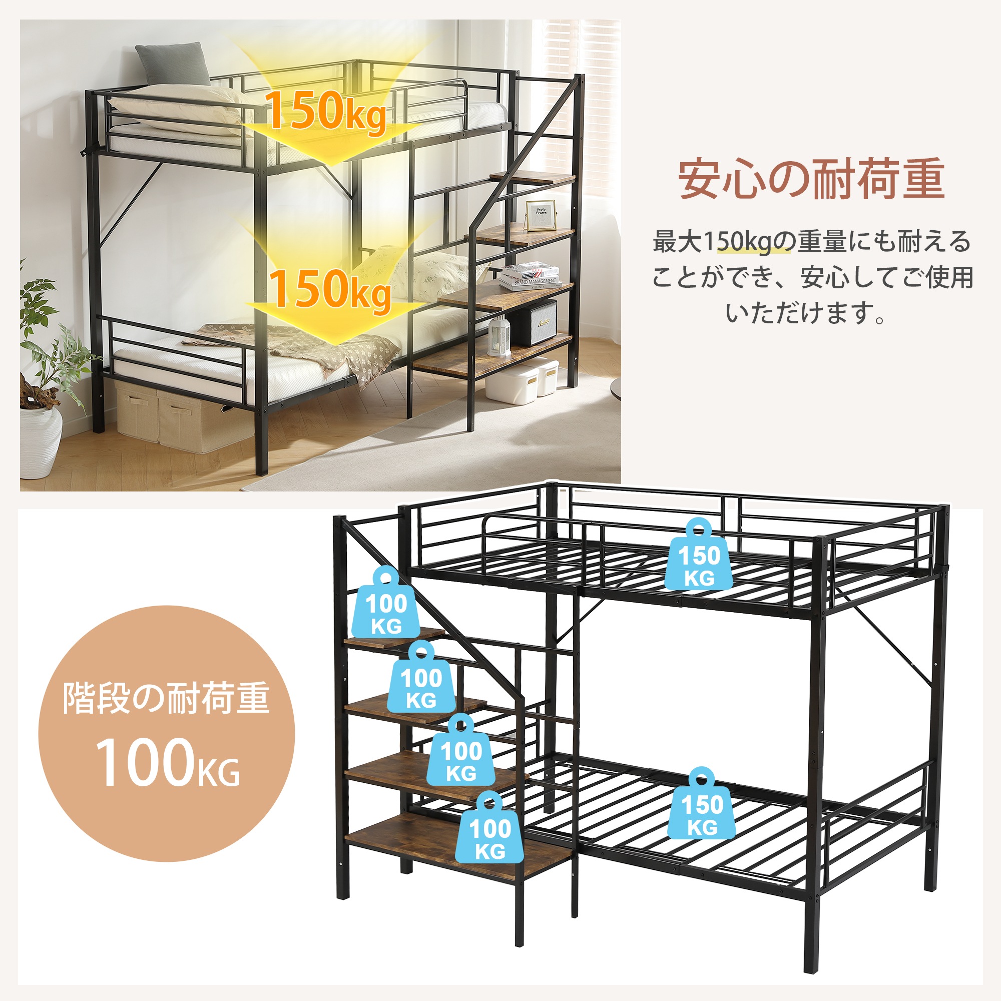 【2点購入で150OFF】【国内即発送】ロフトベッド シングルベッド パイプ 耐震 頑丈フレーム 大人ベッド 社員寮 学生寮 耐荷重150kg 【2点購入で150OFF】【国内即発送】ロフトベッド シングルベッド パイプ 耐震 頑丈フレーム 大人ベッド 社員寮 学生寮 耐荷重150kg