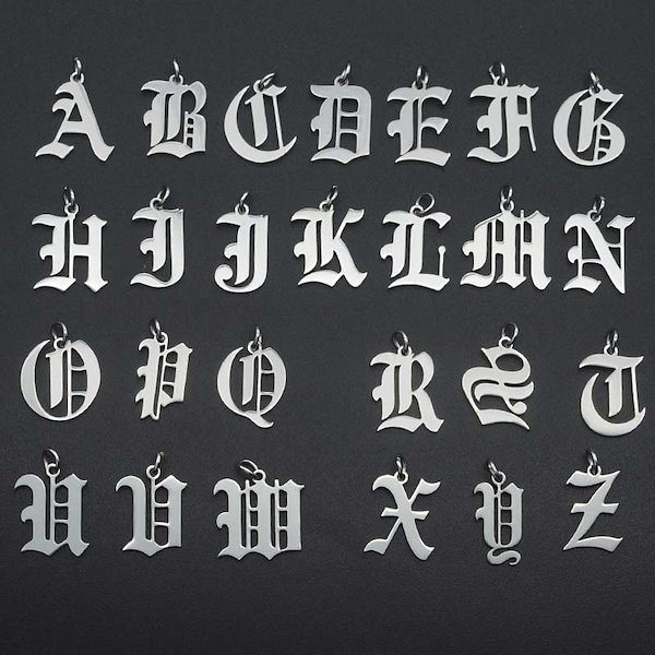 Qoo10] ゴシックアルファベットステンレスパーツ