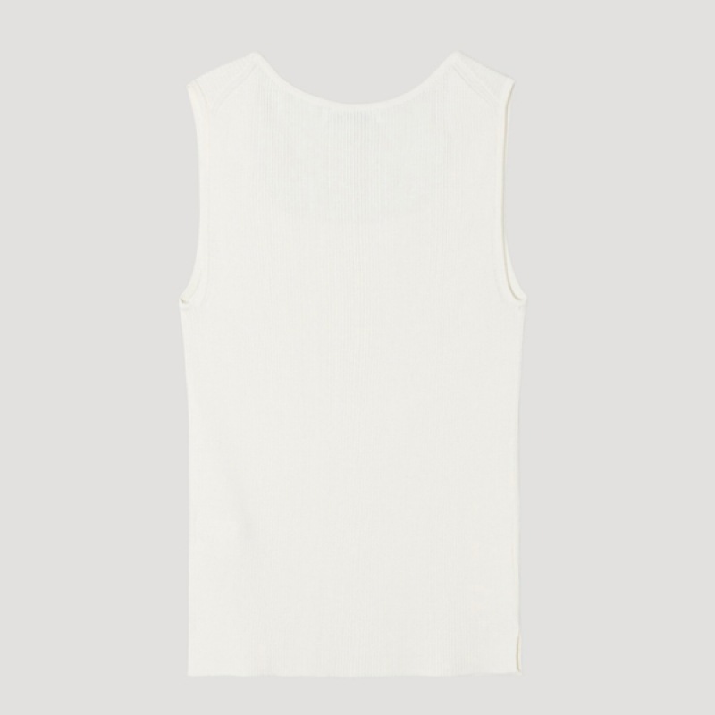 [シーズミス] スクエアネックニットノースリーブ_SSKPOP22040