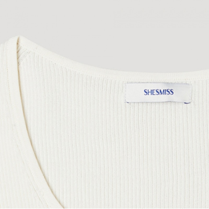 [シーズミス] スクエアネックニットノースリーブ_SSKPOP22040